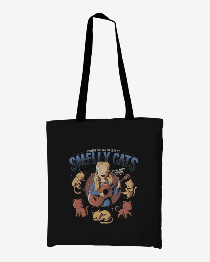 Totebag Negro de Phoebe smelly cat