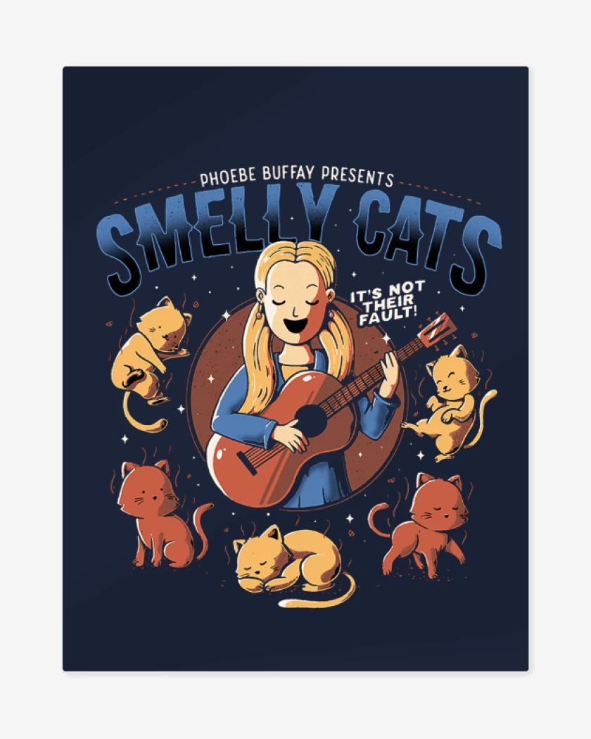 Print metalico Azul Marino de Phoebe smelly cat