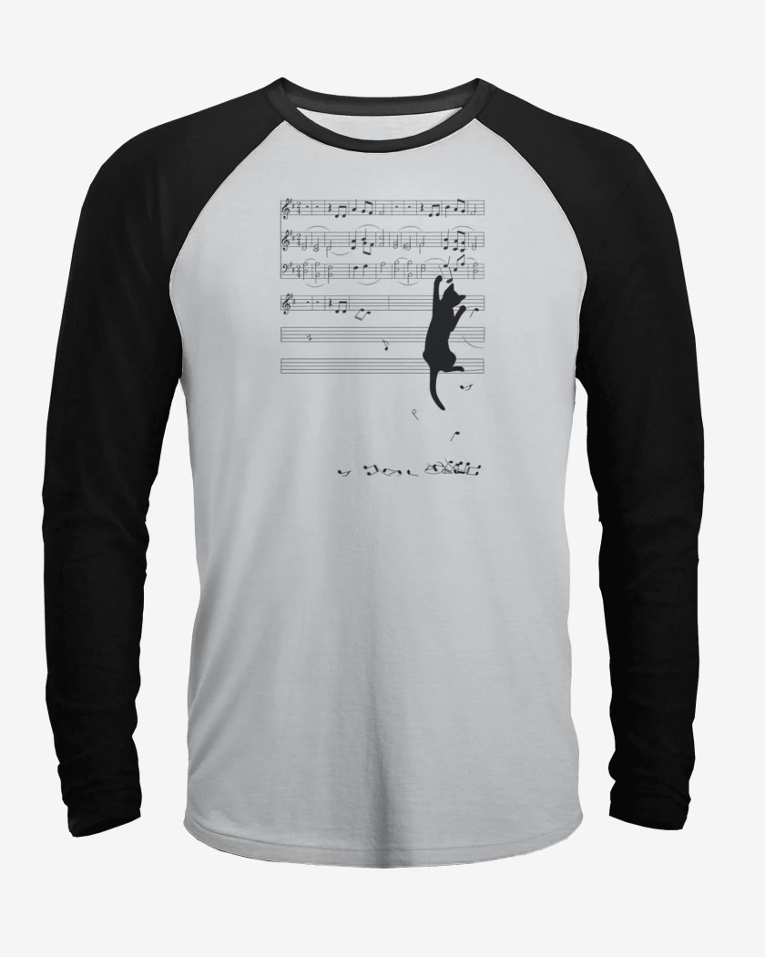 Polera Raglan Blanco / Negro de PENTACAT