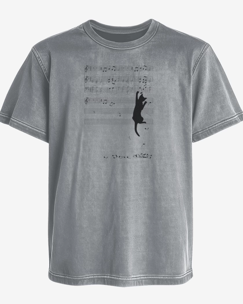 Polera desgastada Gris Melange de PENTACAT