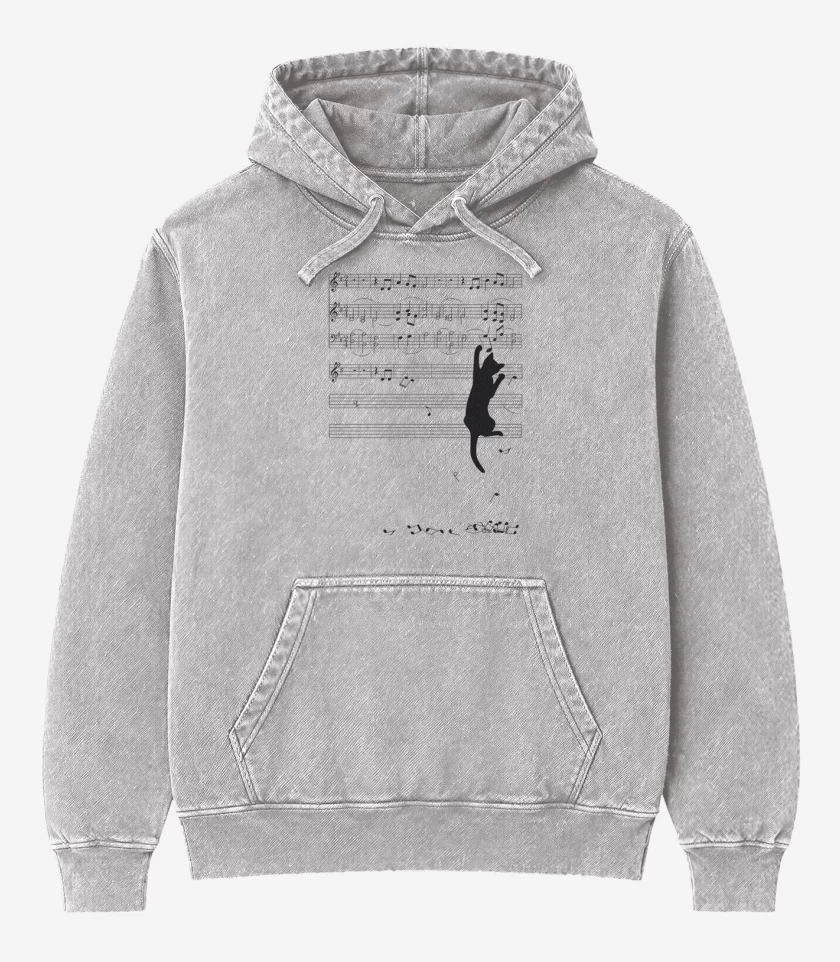 Poleron Canguro Acid Wash Gris Melange de PENTACAT