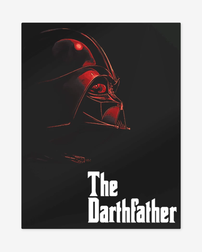 Print metalico Negro de SW - The DarthFather