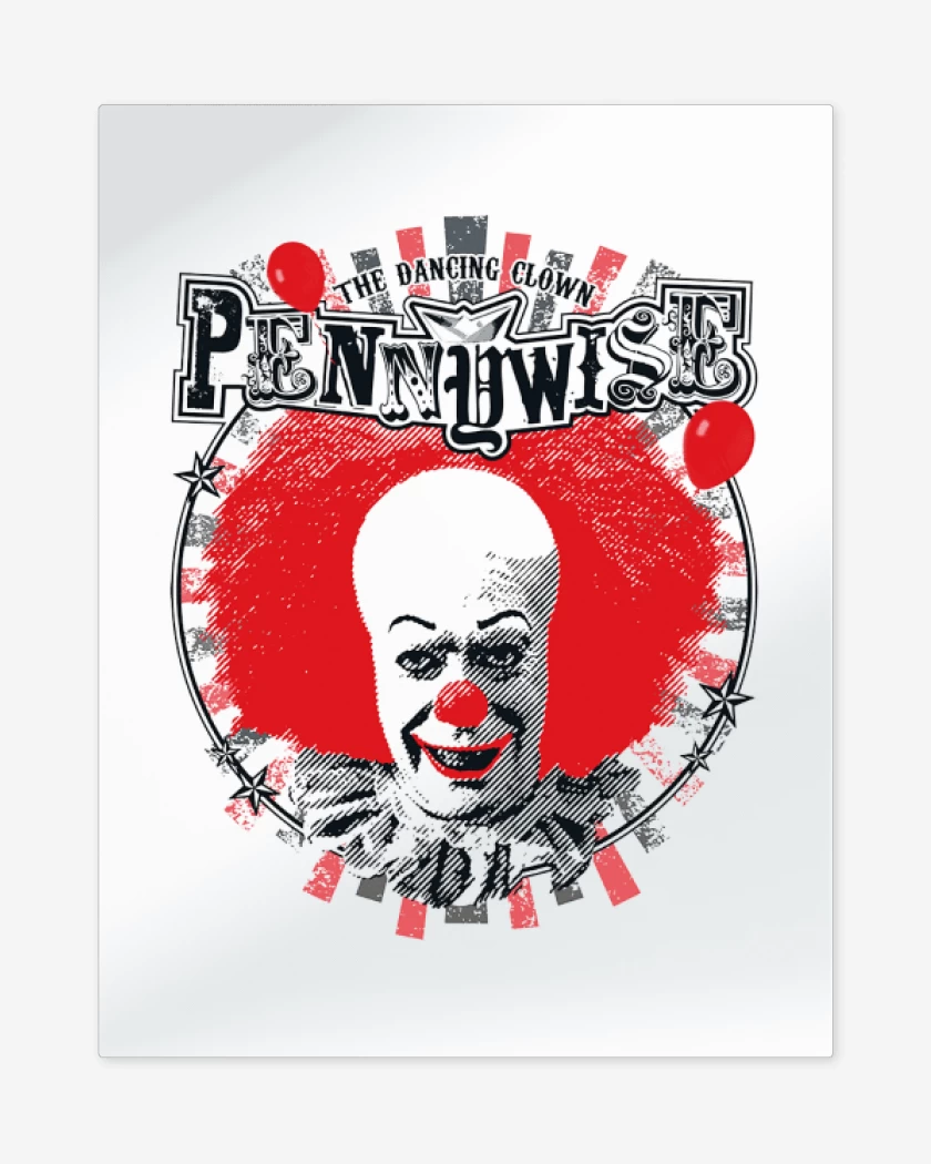 Print metalico Blanco de It the dancing clown