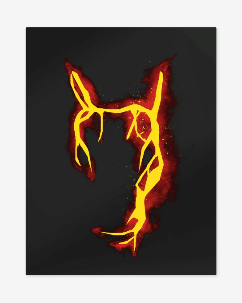 Print metalico Negro de Charizard