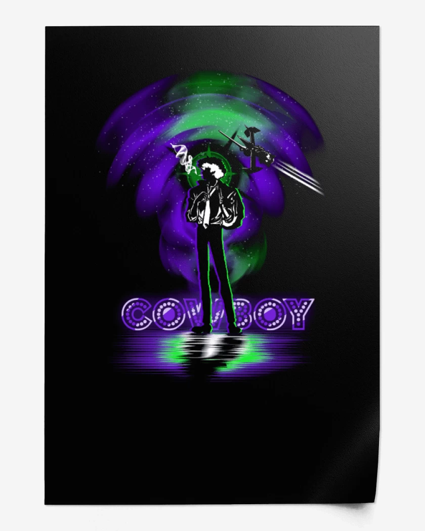 Print Negro de Space cowboy bebop