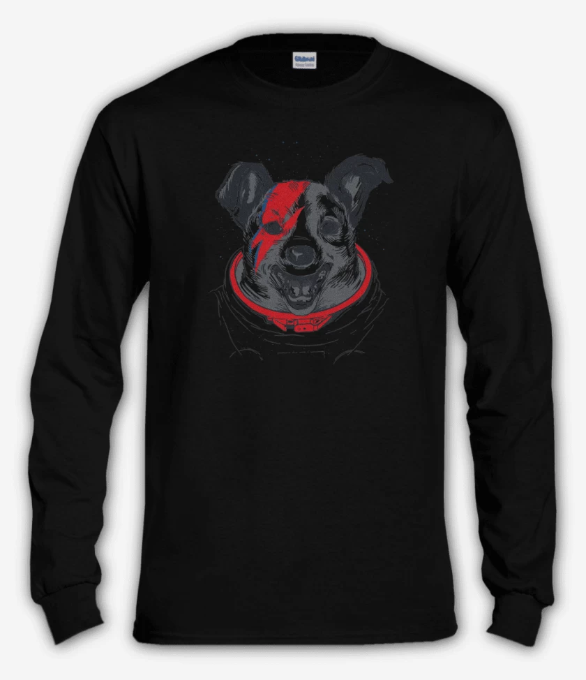 Polera manga larga Negro de Laika stardust