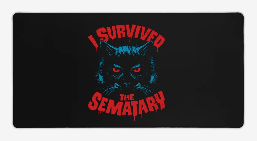 Mouse pad Gamer Negro de I survived the sematary