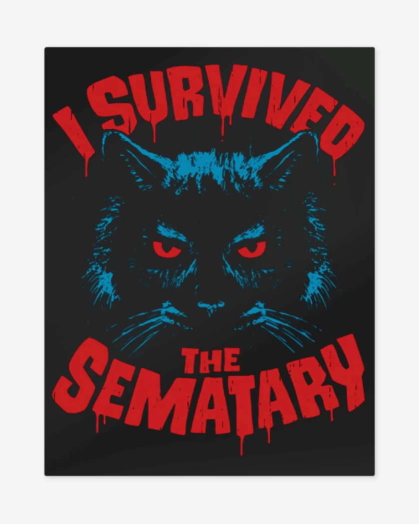 Print metalico Negro de I survived the sematary
