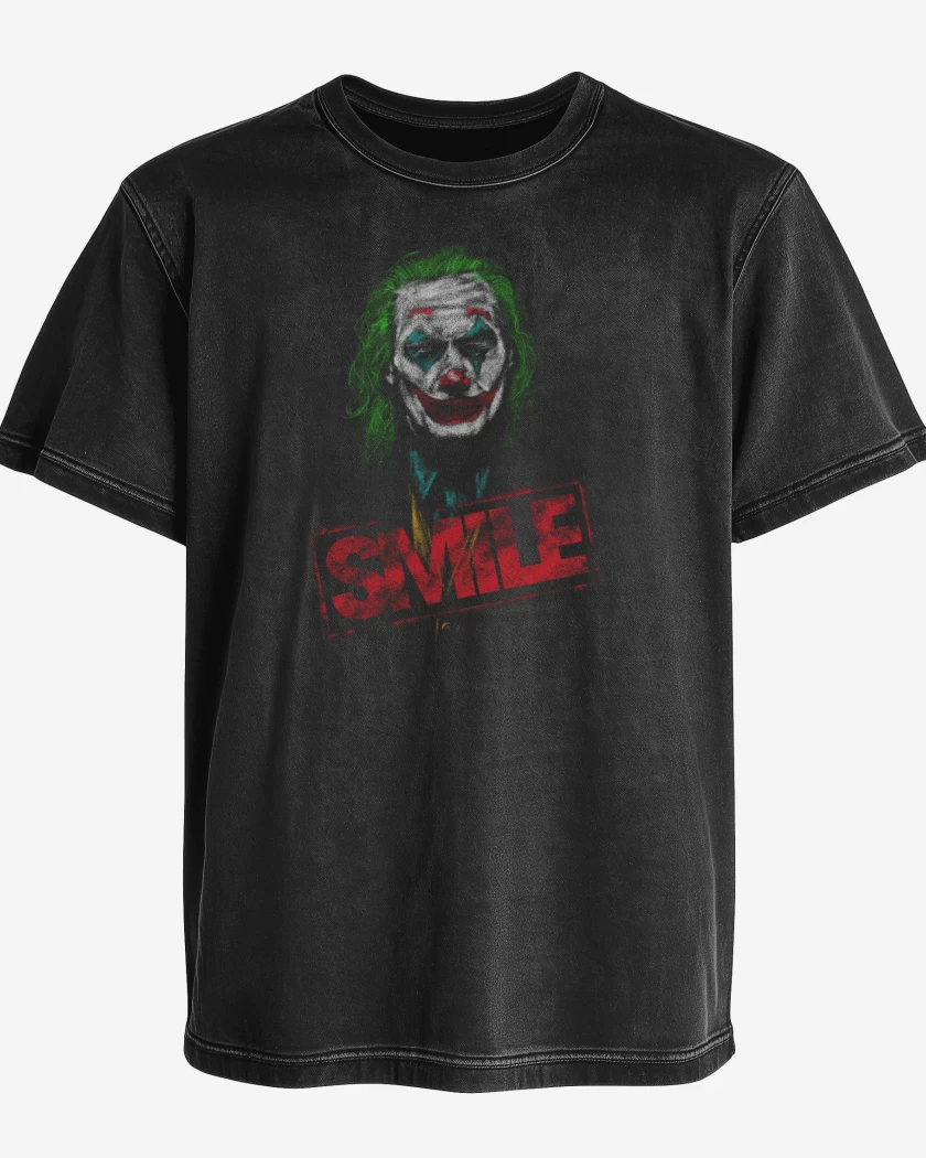 Polera desgastada Negro de Smile