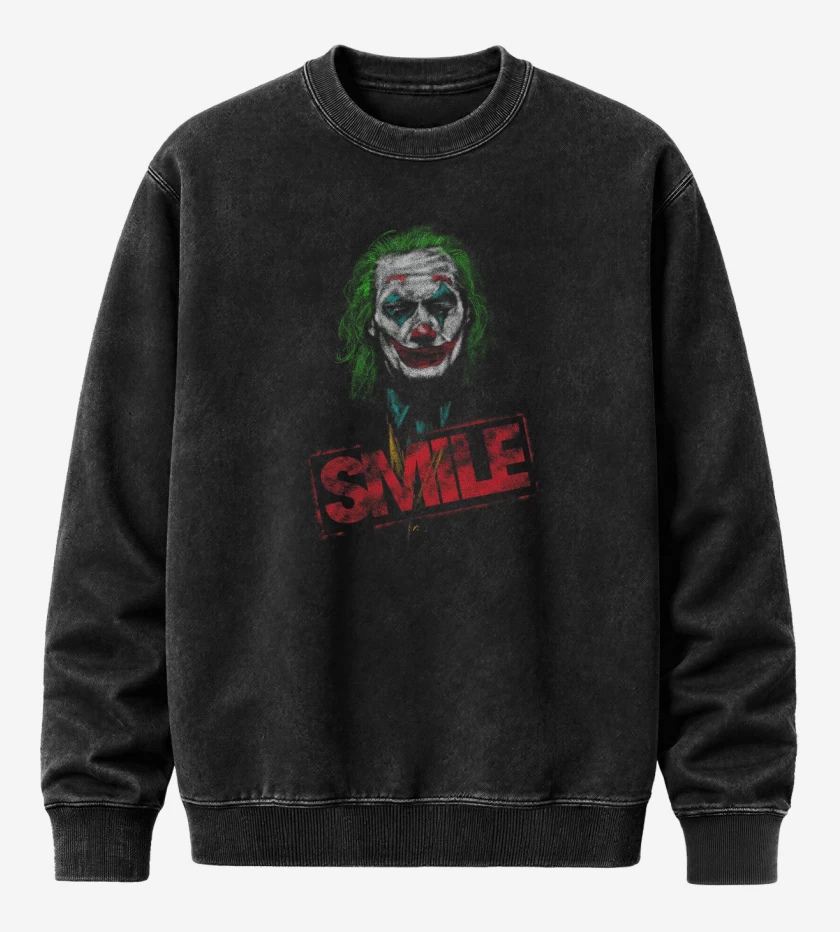 Poleron Polo Acid Wash Negro de Smile
