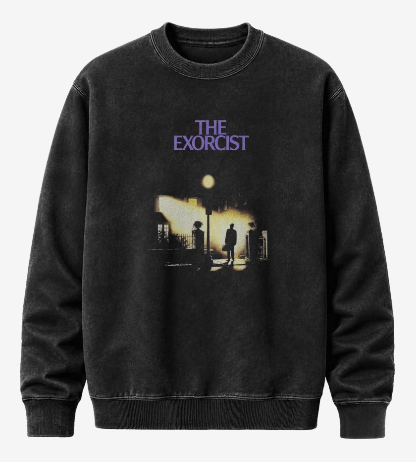 Poleron Polo Acid Wash Negro de The exorcist
