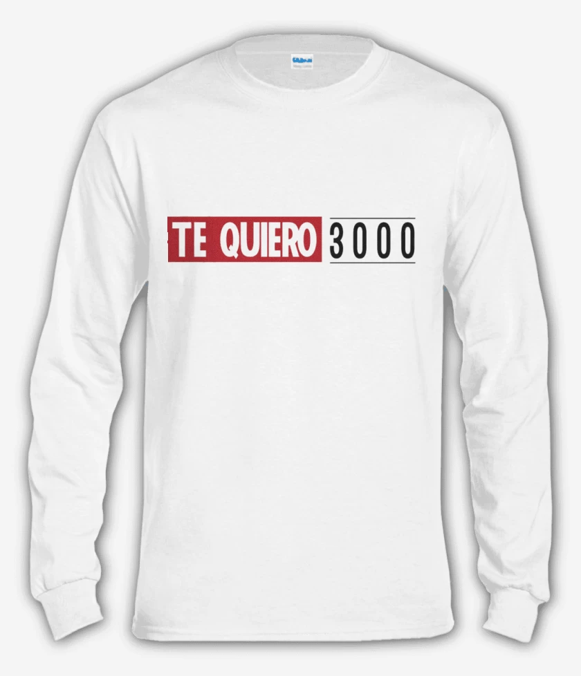 Polera manga larga Blanco de Te quiero 3000