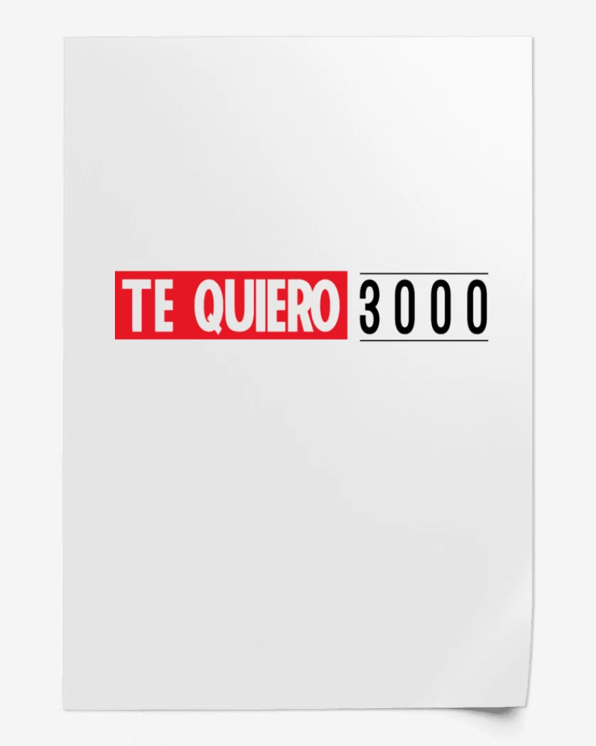 Print Te quiero 3000