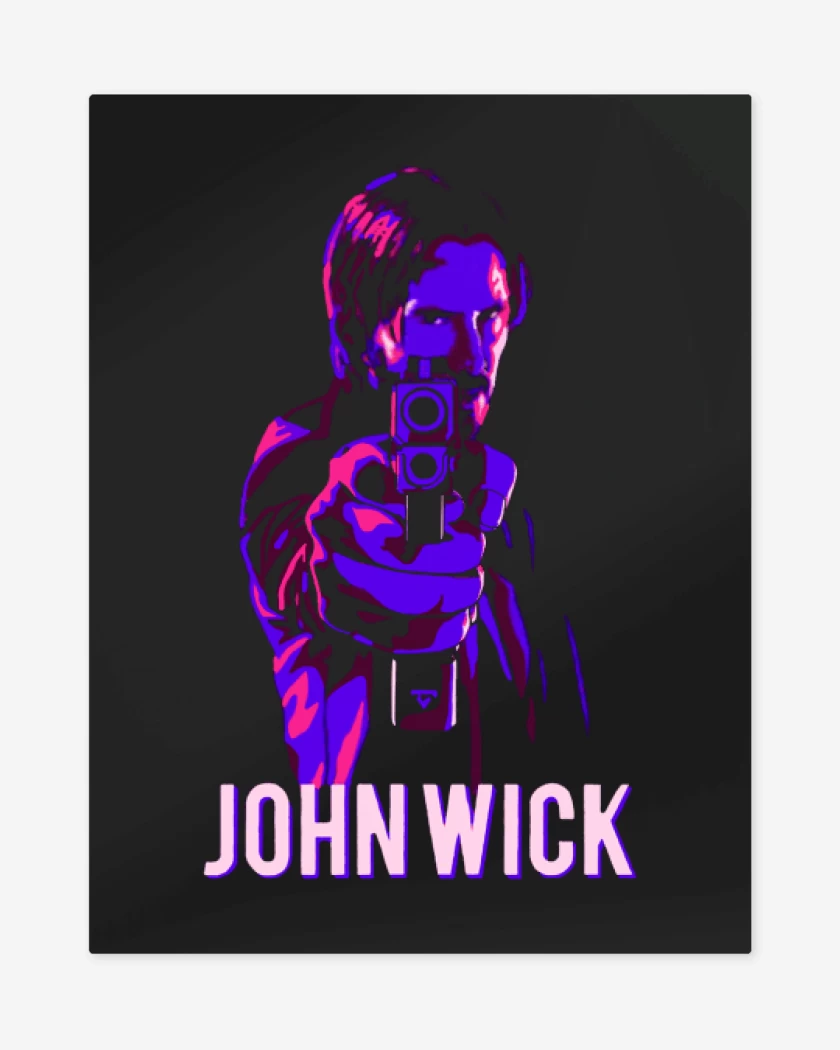 Print metalico Negro de John Wick
