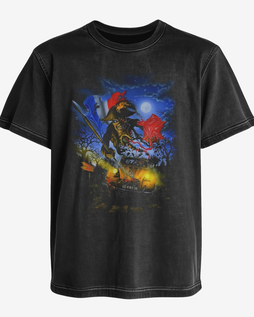 Polera desgastada Negro de Iron Maiden