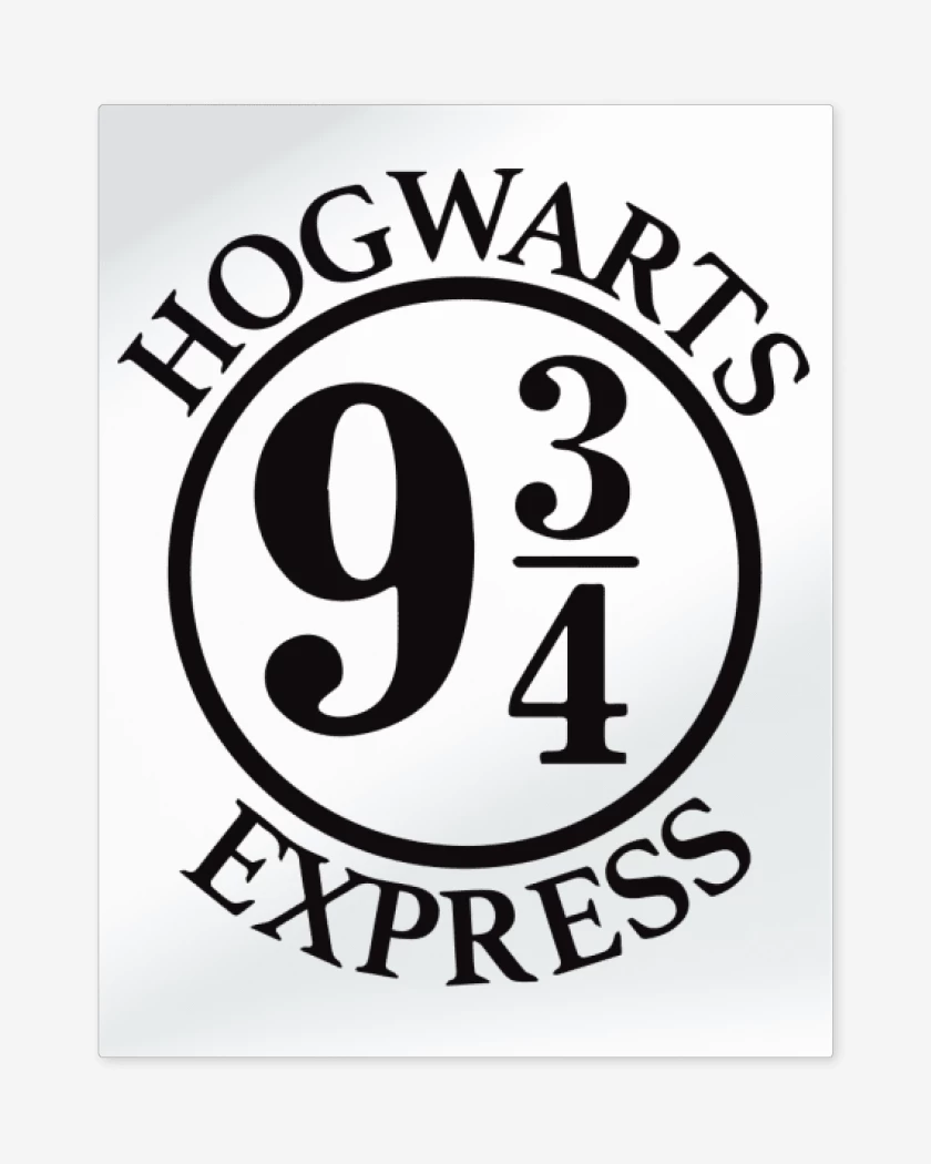 Print metalico Blanco de Hogwarts Express