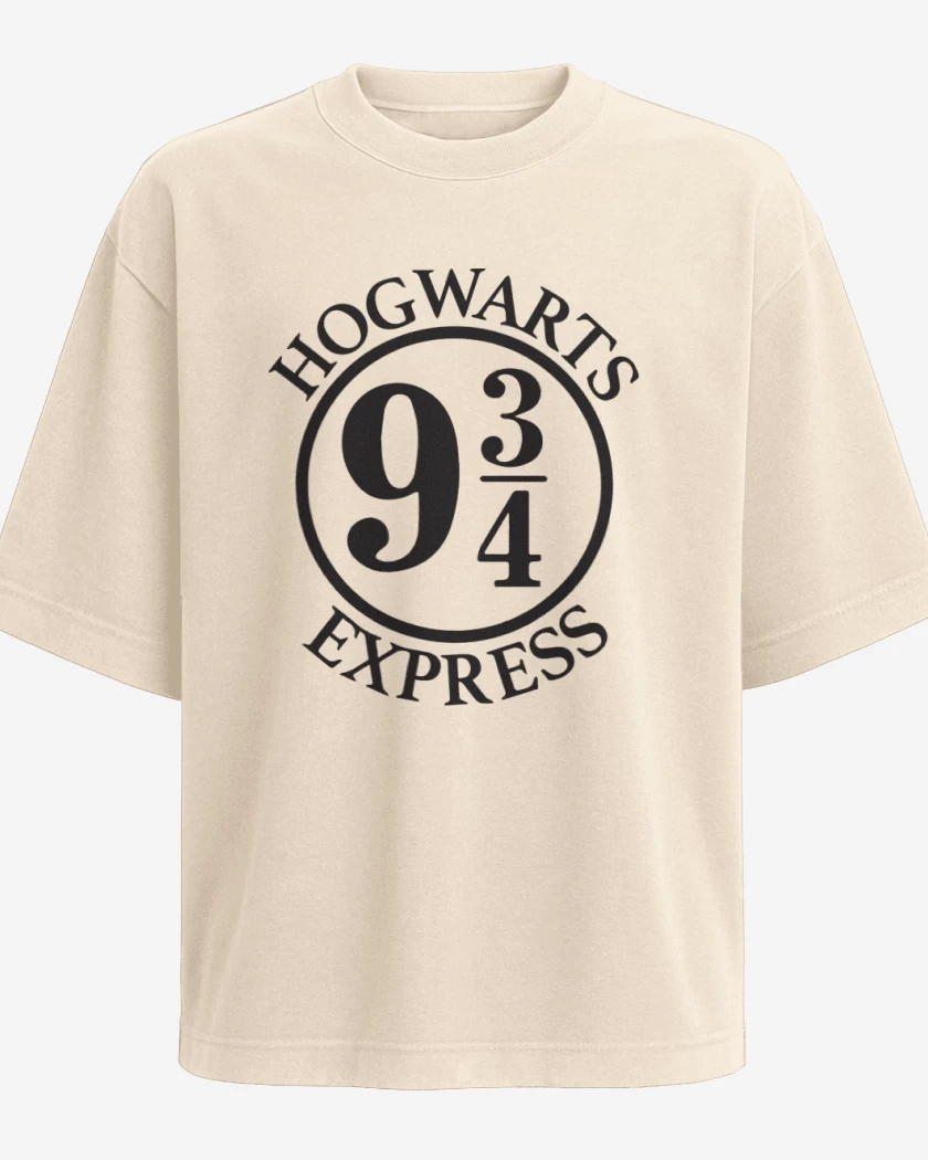 Polera Oversize Beige de Hogwarts Express