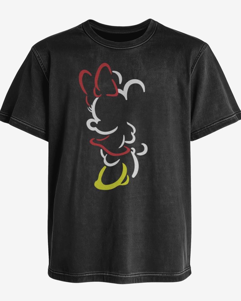 Polera desgastada Mickey y Minnie