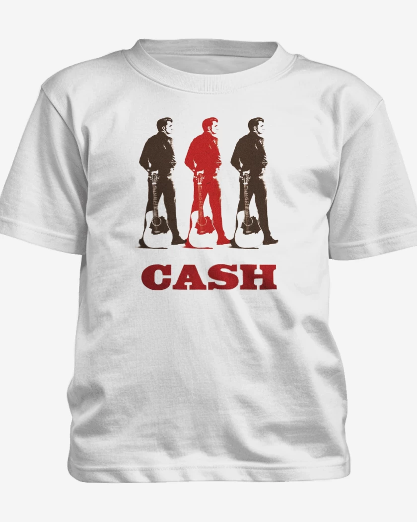 Polera de niño Blanco de Johny Cash 5