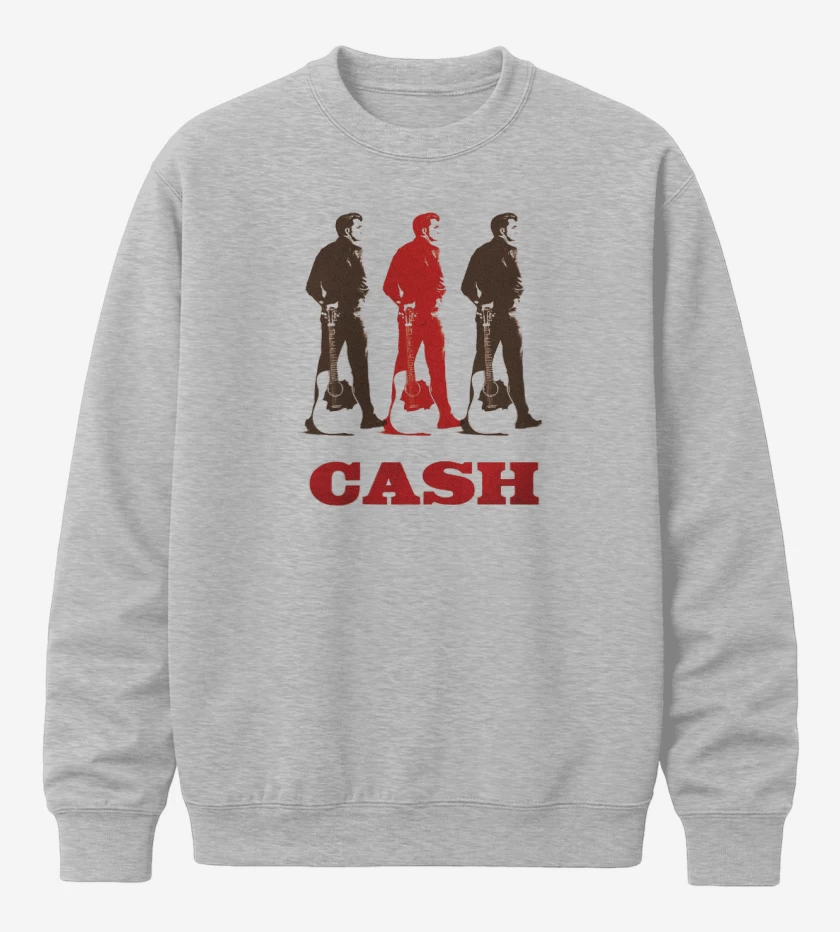 Poleron polo Gris Melange de Johny Cash 5