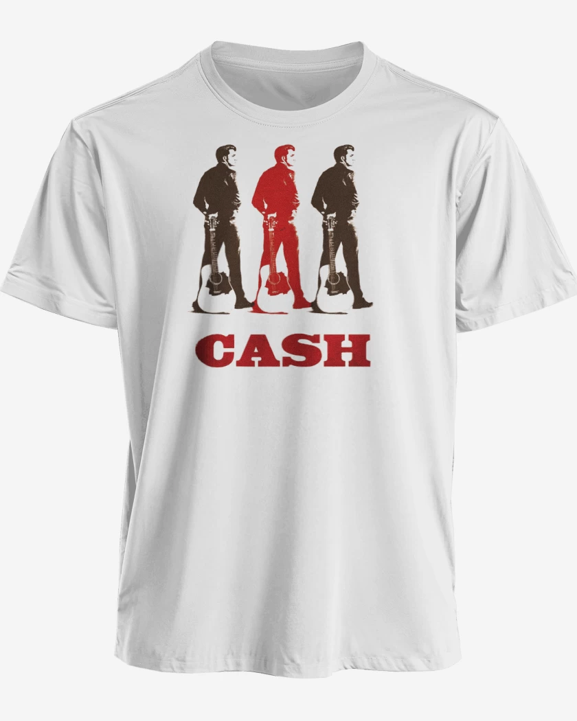 Polera premium Blanco de Johny Cash 5
