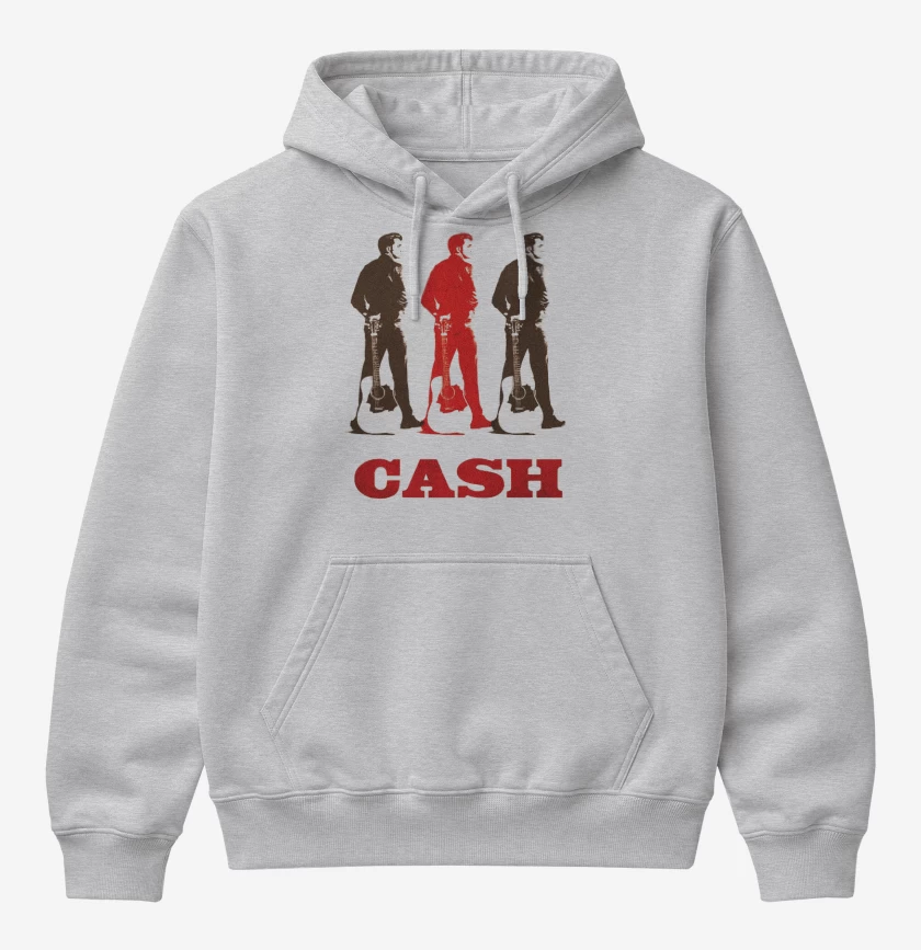 Poleron Canguro básico Gris Melange de Johny Cash 5