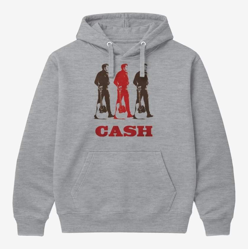 Polerón Canguro Gris Melange de Johny Cash 5