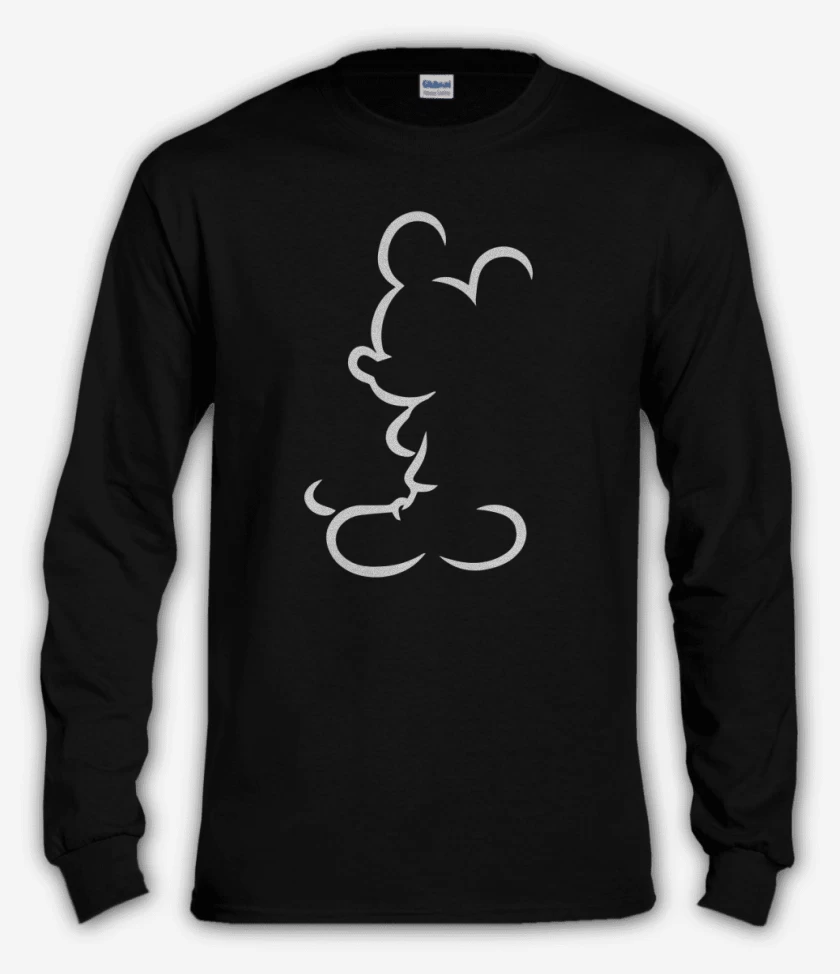 Polera manga larga Negro de El mickey