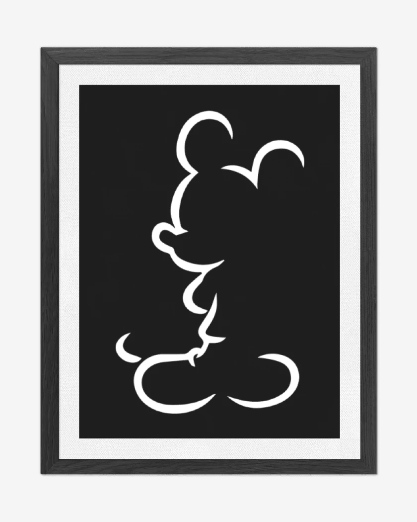 Cuadro decorativo Negro de El mickey