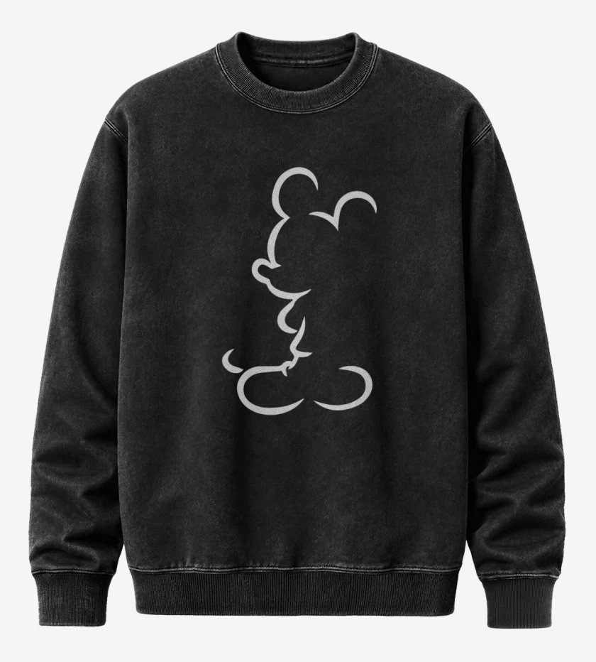 Poleron Polo Acid Wash Negro de El mickey