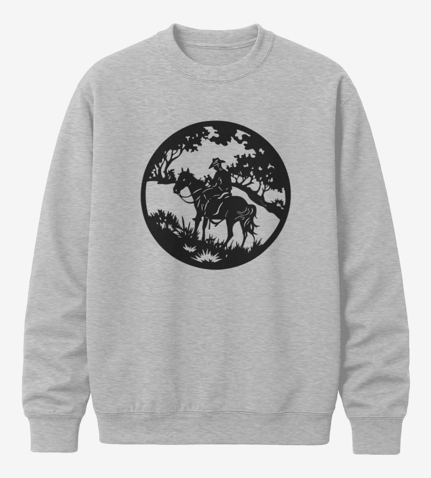 Poleron polo Gris Melange de Vaquero
