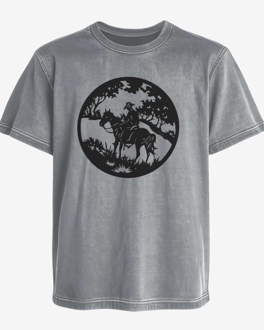 Polera desgastada Gris Melange de Vaquero
