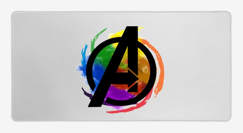 Mouse pad Gamer Blanco de Avengers colors