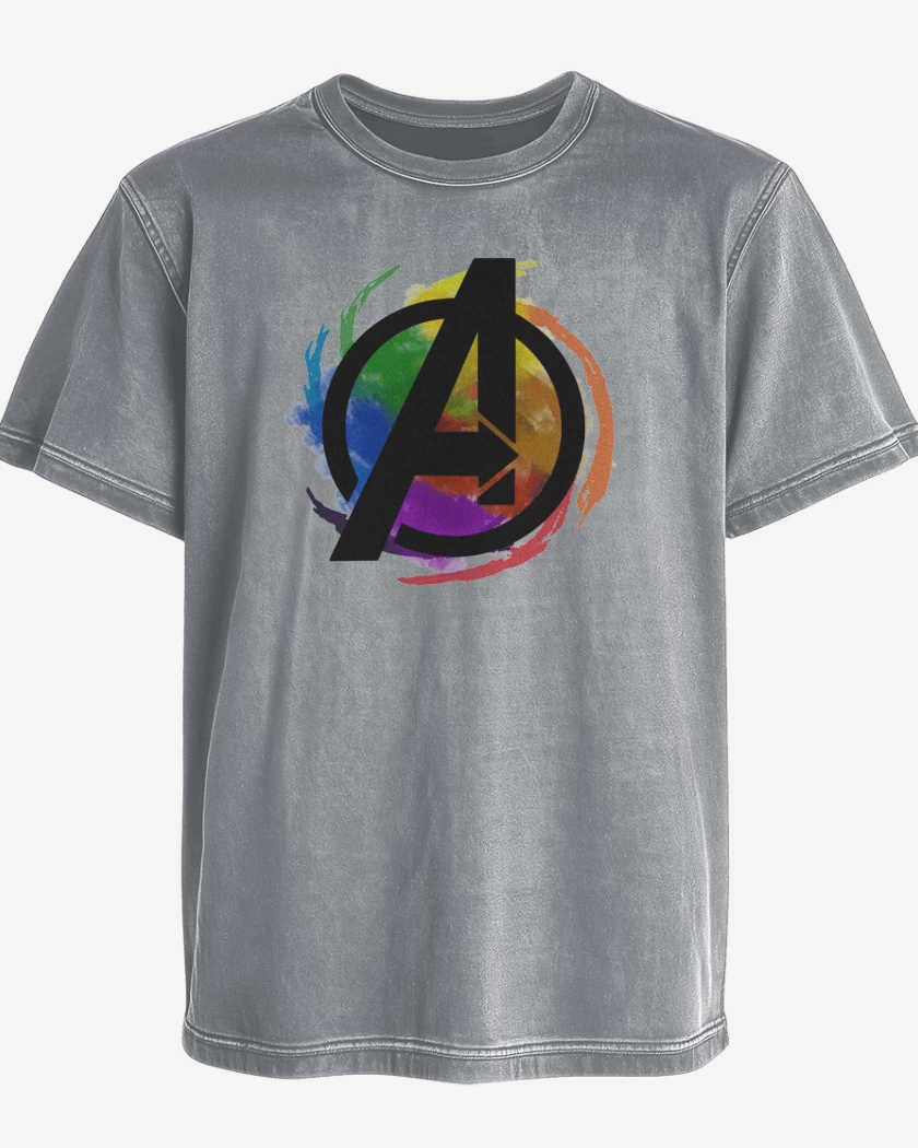Polera desgastada Avengers colors