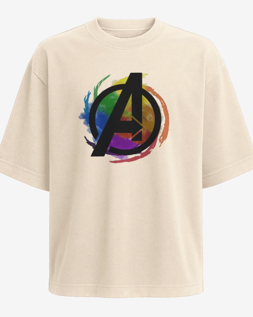 Polera Oversize Beige de Avengers colors