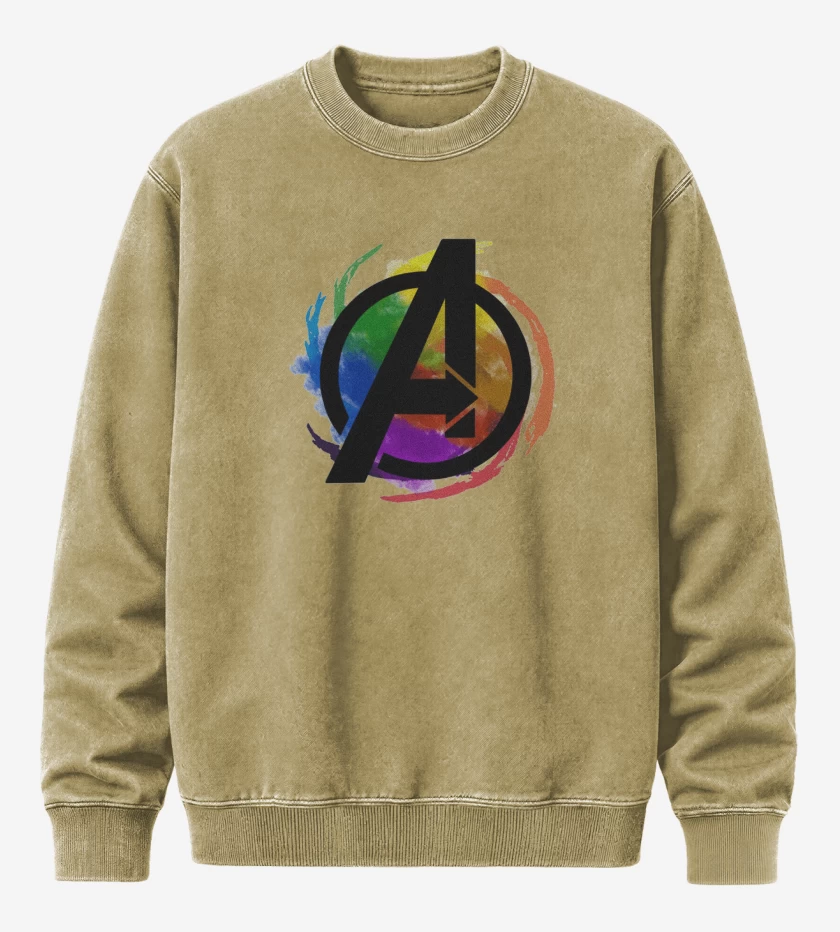 Poleron Polo Acid Wash Beige de Avengers colors