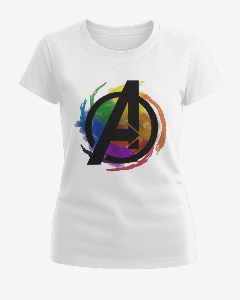 Polera de Mujer Blanco de Avengers colors
