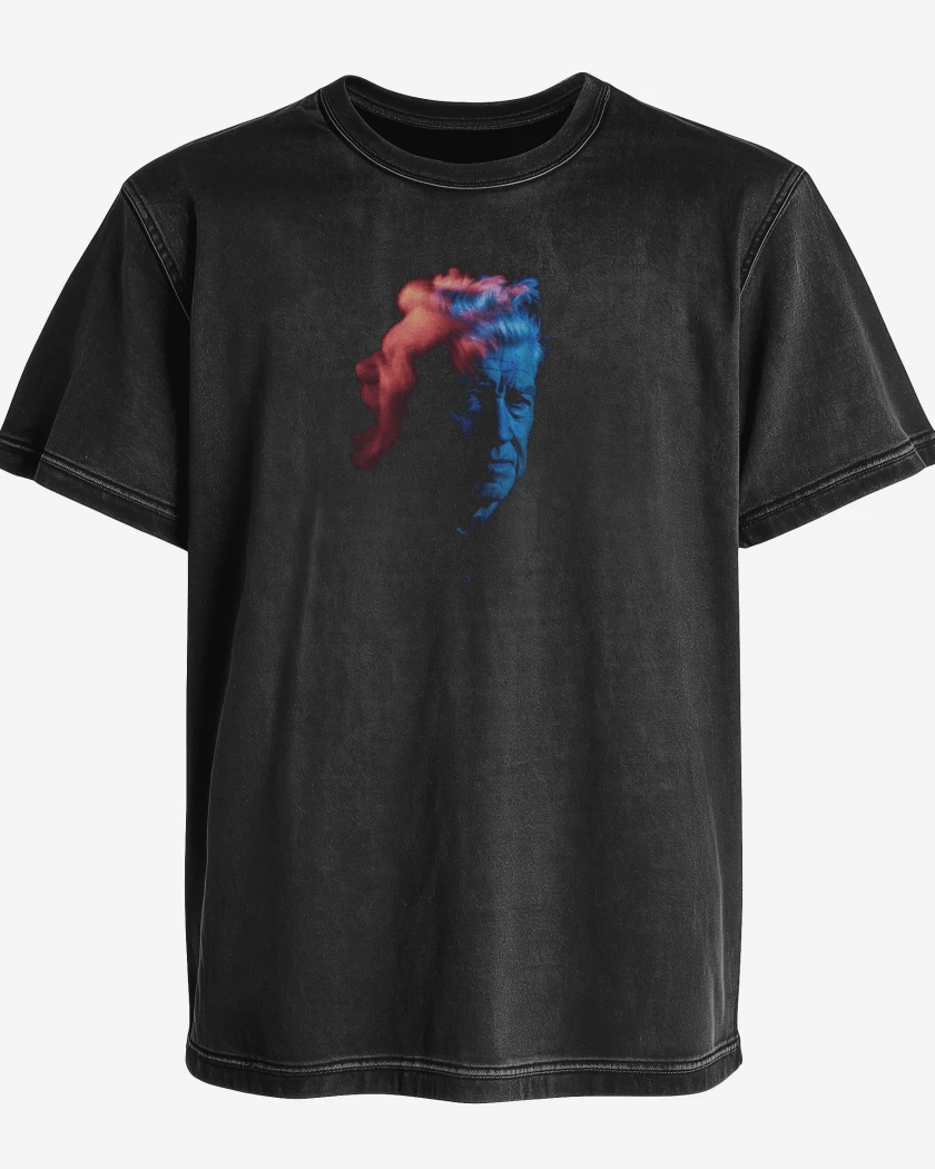 Polera desgastada Negro de David Lynch