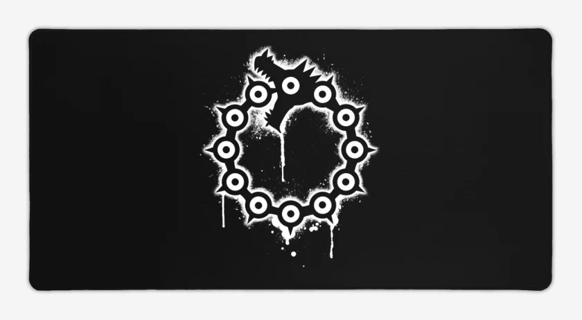 Mouse pad Gamer Negro de Dragon de la ira