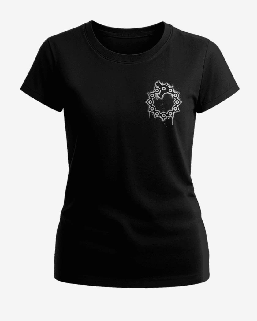Polera de Mujer Negro de Dragon de la ira