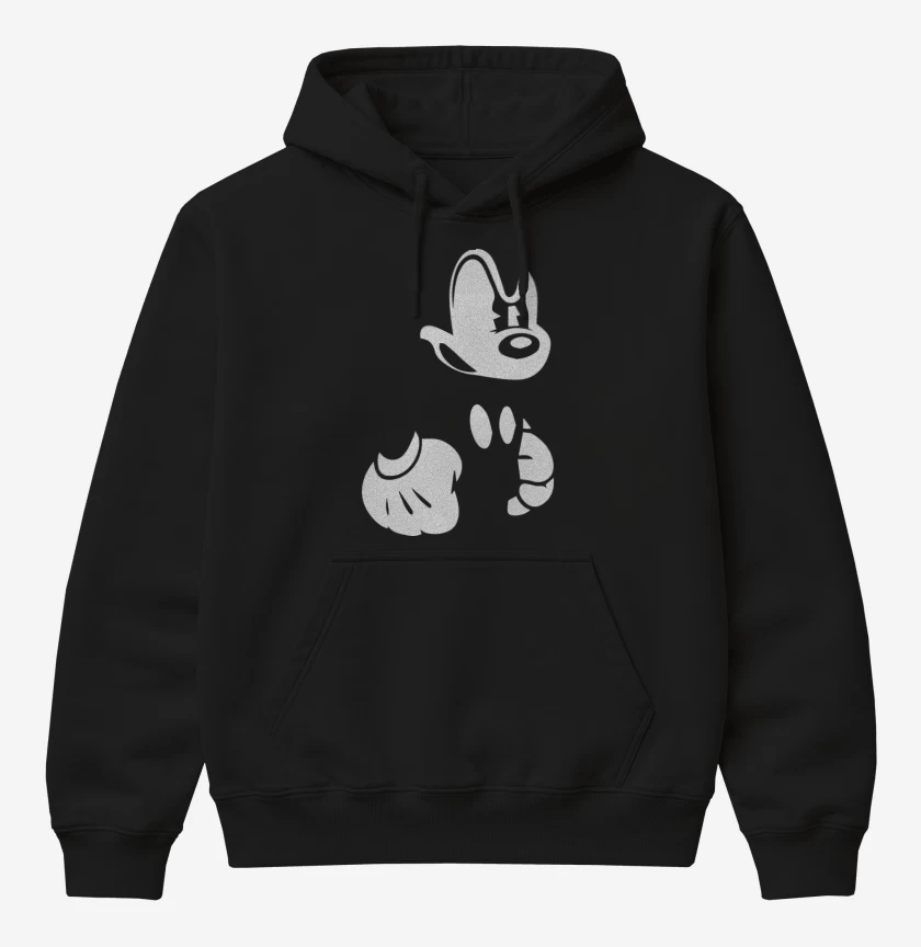 Poleron Canguro básico Negro de El mickey 2