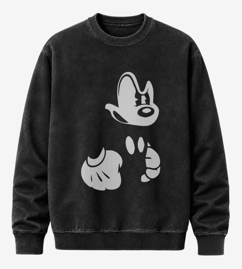 Poleron Polo Acid Wash Negro de El mickey 2