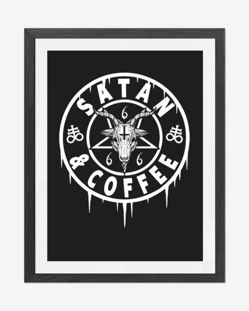 Cuadro decorativo Negro de Satan coffee