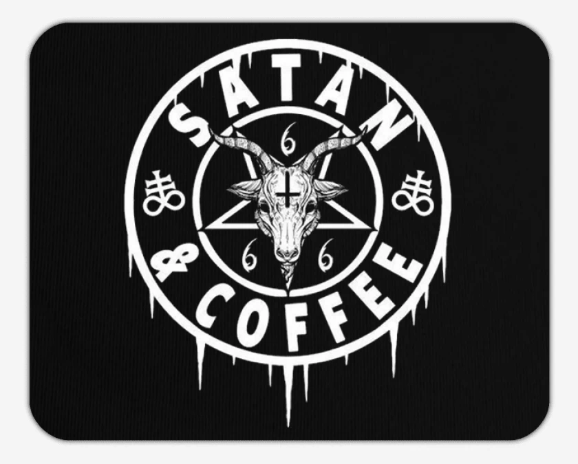 Mousepad Negro de Satan coffee