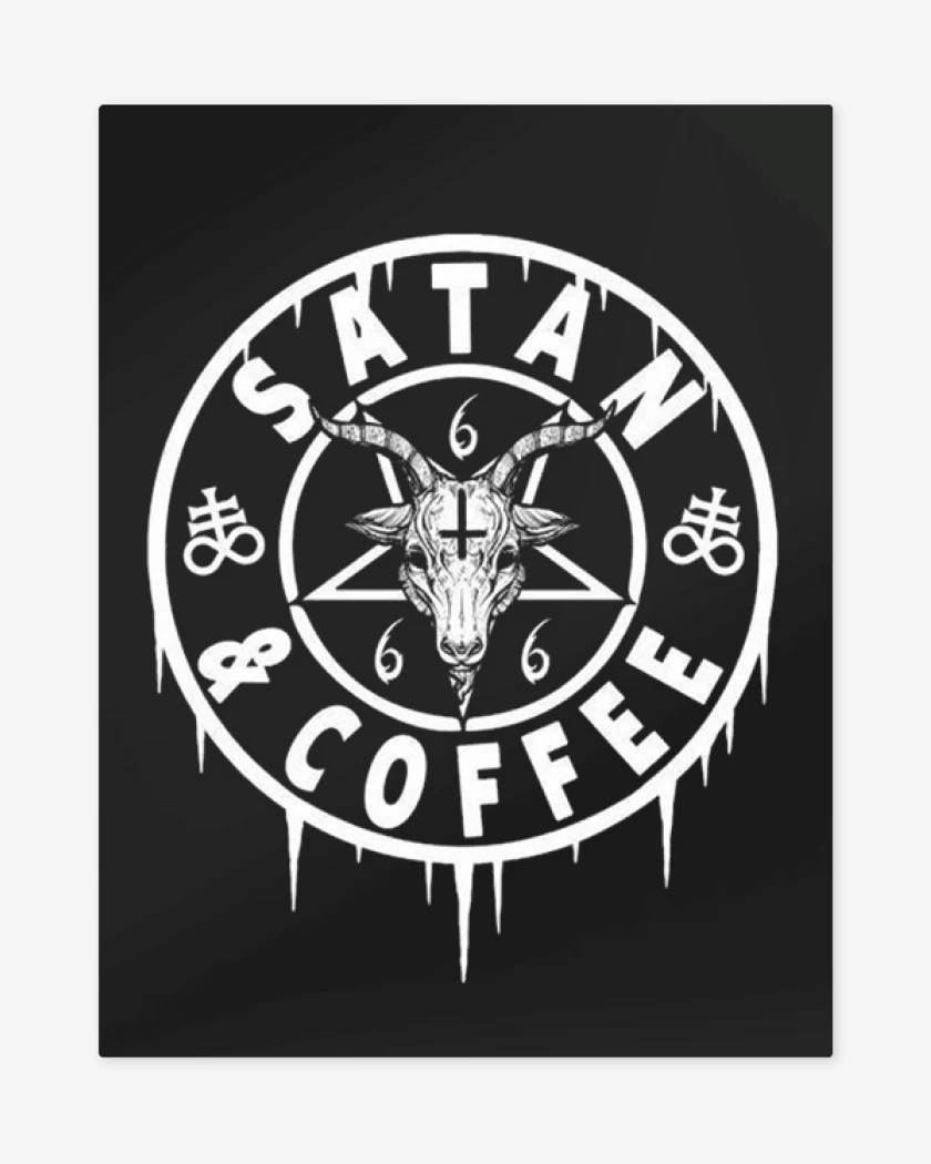 Print metalico Negro de Satan coffee