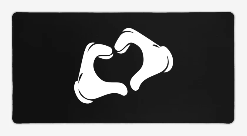 Mouse pad Gamer Negro de Corazon