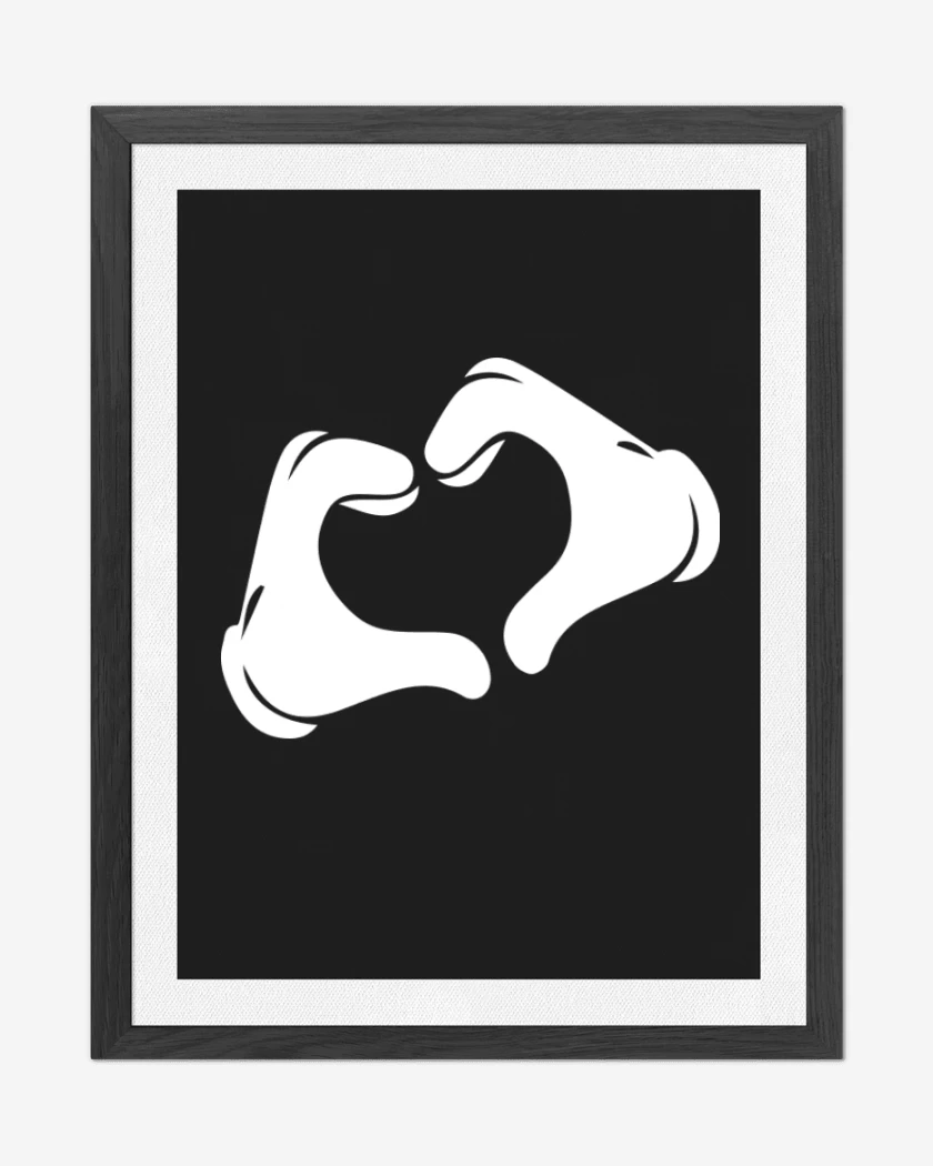 Cuadro decorativo Negro de Corazon