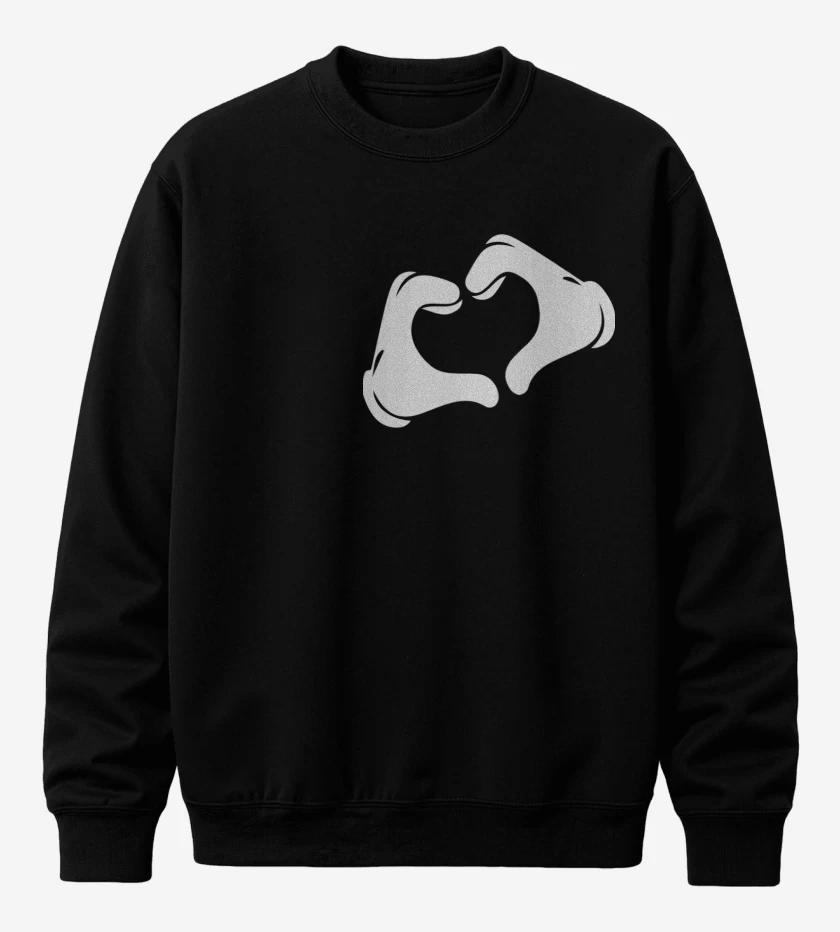 Poleron polo Negro de Corazon