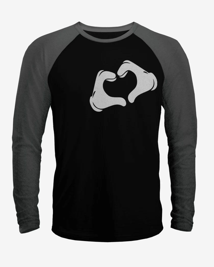 Polera Raglan Negro / Negro Heather de Corazon