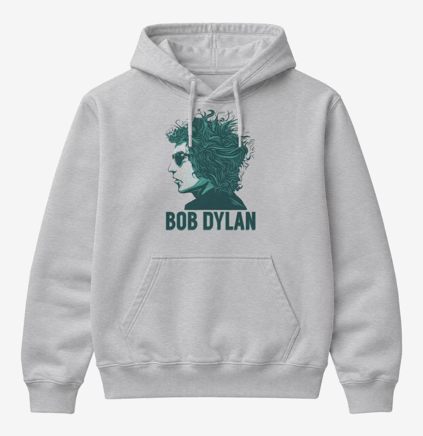 Poleron Canguro básico Gris Melange de Bob Dylan